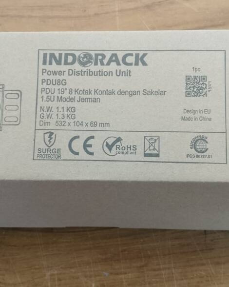 STOP KONTAK EXTENSION 8 OUTLET, CABLE EX INDORACK