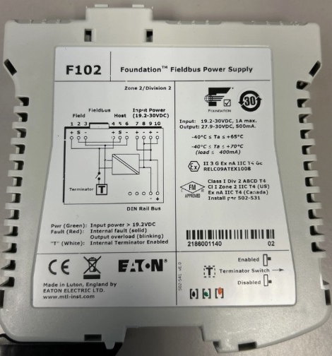 EATON F102 FOUNDATION FIELDBUS POWER